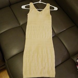 Ladies Beige Party Mini Dress